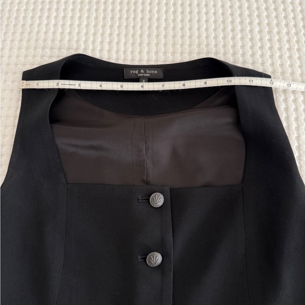 Rag & Bone Black Buttoned Vest - Picture 7 of 9